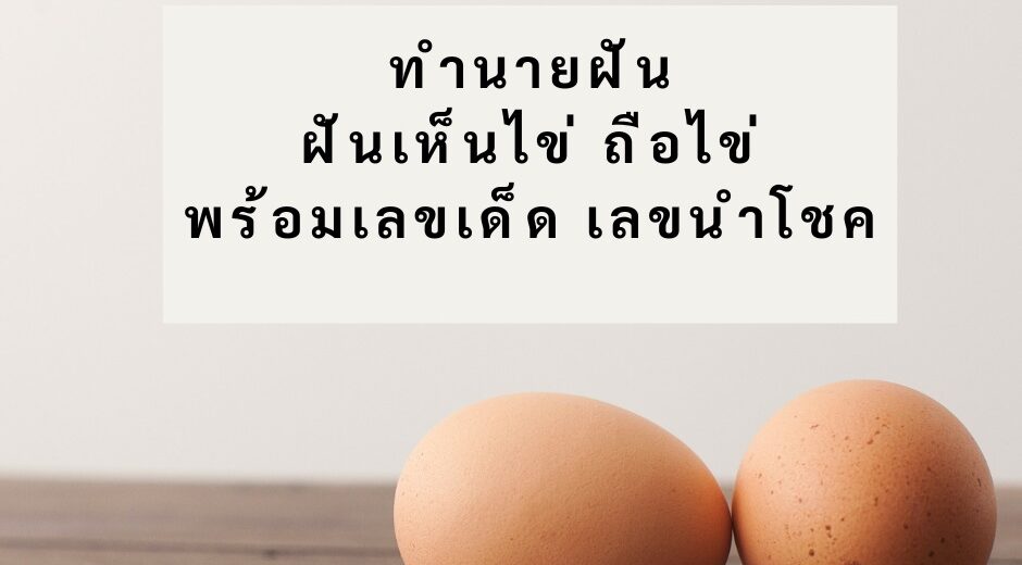 ทำนายฝัน ฝันว่ากินไข่ จับไข่ พร้อมเลขเด็ด เลขนำโชค
