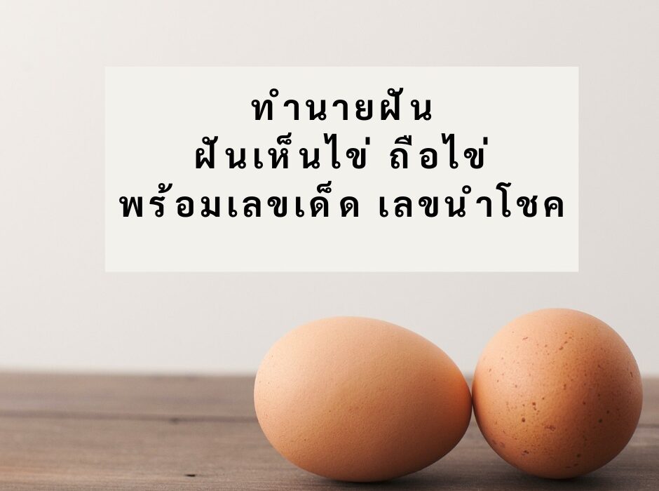 ทำนายฝัน ฝันว่ากินไข่ จับไข่ พร้อมเลขเด็ด เลขนำโชค