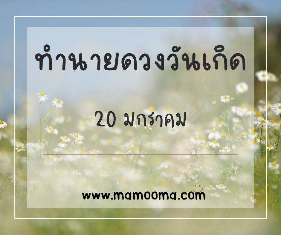 ทำนายตามวันเกิด ทำนายดวงตามวันเกิด 20 มกราคม, Born on January 20
