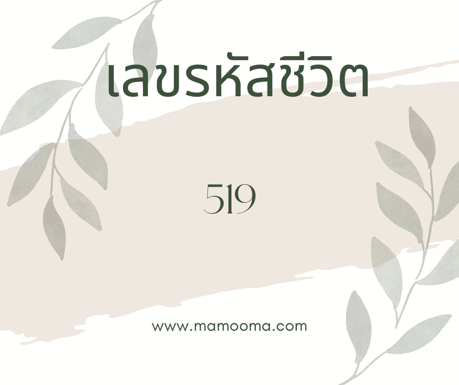 เลขรหัสชีวิต 519