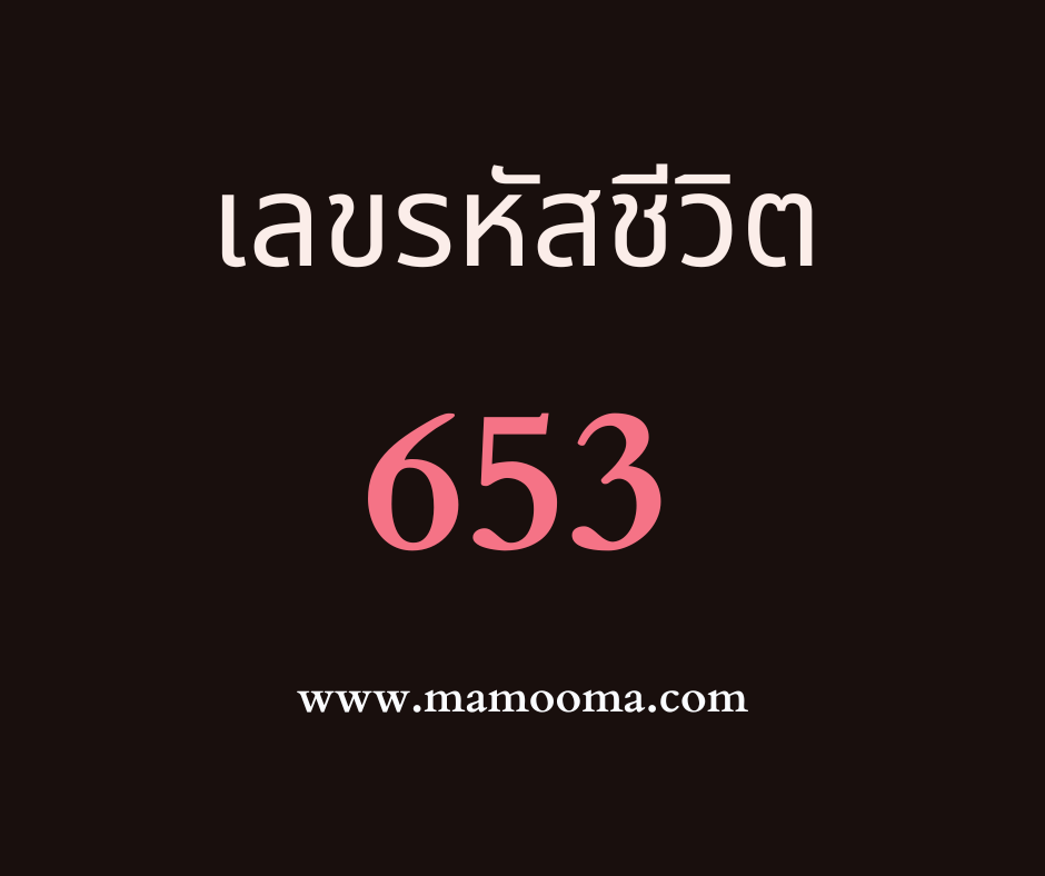 เลขรหัสชีวิต 653
