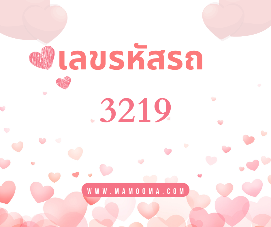 เลขรหัสรถ 3219