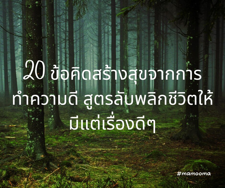 20 ข้อคิดสร้างสุขจากการทำความดี สูตรลับพลิกชีวิตให้มีแต่เรื่องดีๆ