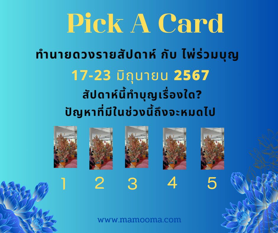 ทำนายดวงกับไพ่ร่วมบุญ 17-23 มิถุนายน 2567