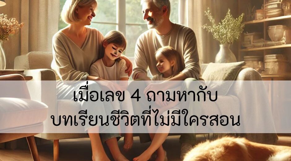 เมื่อเลข 4 ถามหากับบทเรียนชีวิตที่ไม่มีใครสอน ต้องเรียนรู้เอา