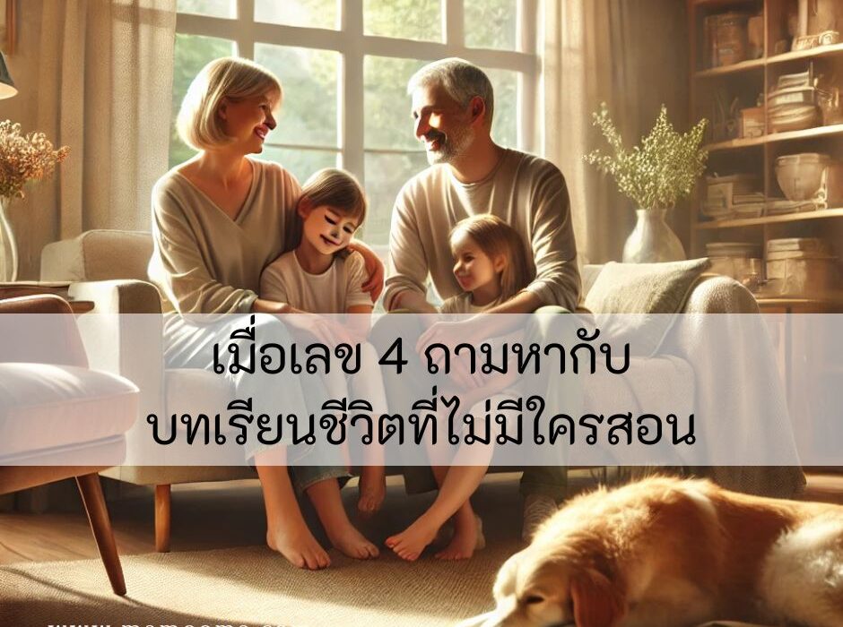 เมื่อเลข 4 ถามหากับบทเรียนชีวิตที่ไม่มีใครสอน ต้องเรียนรู้เอา