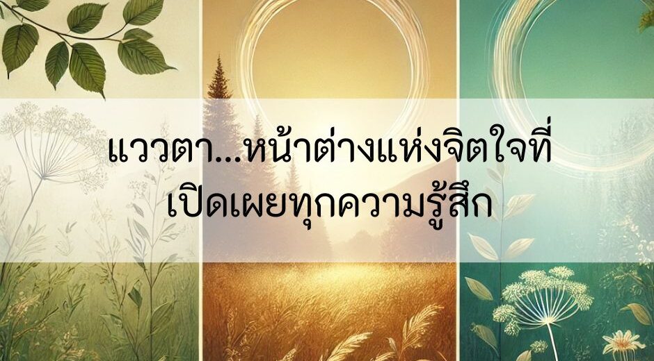 แววตา…หน้าต่างแห่งจิตใจที่เปิดเผยทุกความรู้สึก