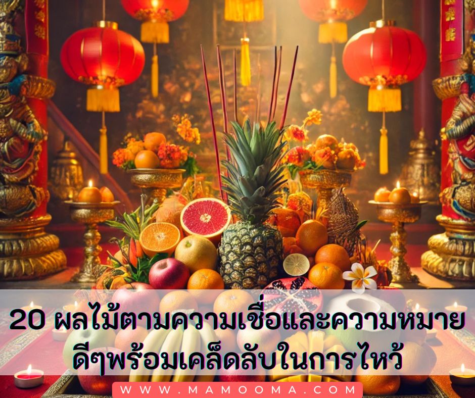 20 ผลไม้ตามความเชื่อและความหมายดีๆพร้อมเคล็ดลับในการไหว้