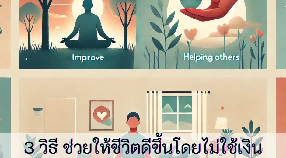 3 วิธี ช่วยให้ชีวิตดีขึ้นโดยไม่ใช้เงินฉบับทำเองง่ายๆ