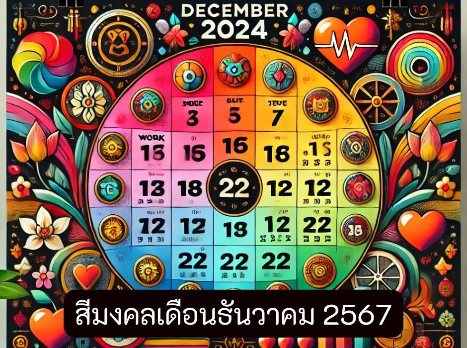 สีมงคลเดือนธันวาคม 2567