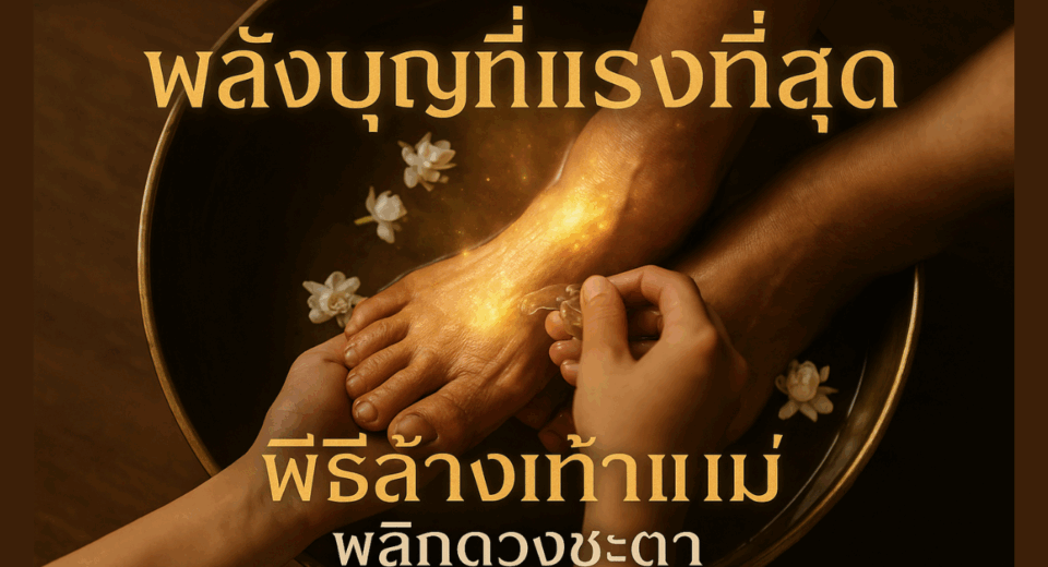 มูให้ดู พิธีล้างเท้าแม่ พลิกดวงชะตา 7 พิธีล้างเท้าแม่ พลิกดวงชะตา