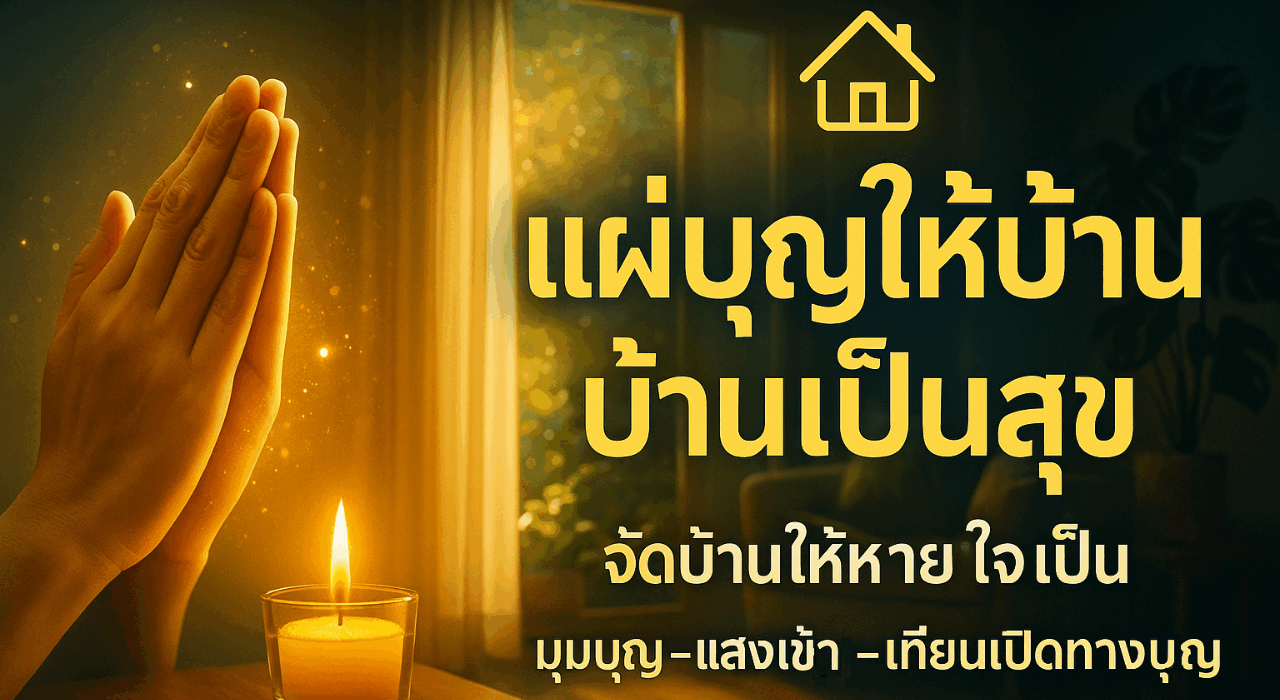 แผ่บุญและจัดบ้านให้หายใจเป็น