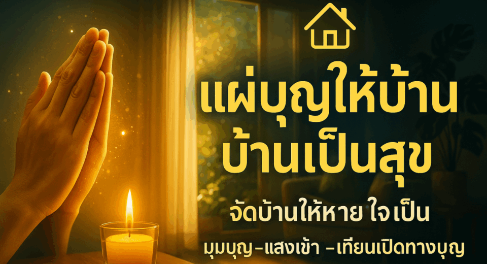 ฮวงจุ้ยรอบบ้าน แผ่บุญและจัดบ้านให้หายใจเป็น บ้านเป็นสุข 7 แผ่บุญและจัดบ้านให้หายใจเป็น