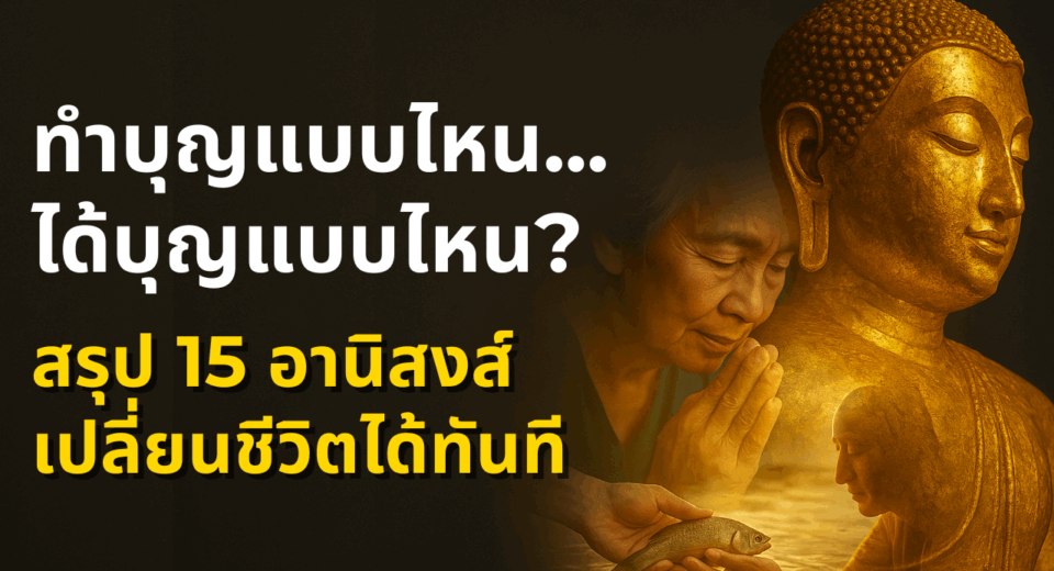 มูให้ดู 15 วิธีสร้างบุญ เปลี่ยนชีวิต 8 ทำบุญแบบไหน ได้บุญแบบไหน